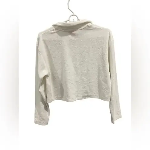 Stoney Clover Lane  x Target Cropped Half Zip Sweatshirt in White‎ XS