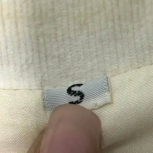 Johnny Was JW Los Angeles Ivory Corduroy Blazer Jacket Floral Embroidered Small