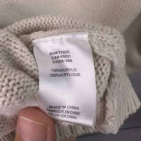 Saltwater Luxe Sun Sand Surf Sweater, Cream, 100% Acrylic Beach Coastal Pullover