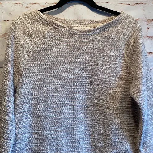 Loft  pullover sweater boucle boatneck 3/4 sleeve