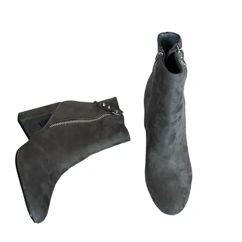 Nine West NEW  ZIPPER BOOT SUEDE GREY