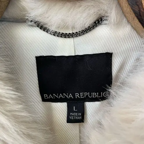 Banana Republic  Faux Fur Bomber Jacket Mob Wife L