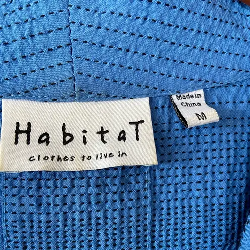 Habitat  Blue Button Front Lightweight Blazer Size Medium