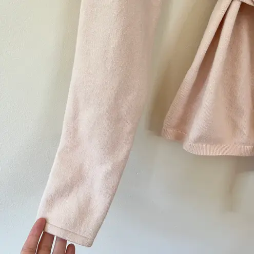 Anthropologie Ett:twa Harriet V-Neck Long Sleeve Wrap Sweater Light Pink