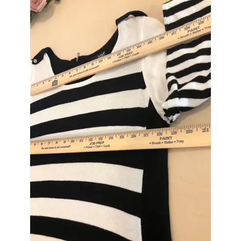 Anna Women XL Black & White Sweater Dress Scoop Neck Long Sleeve Mob Wife Casual