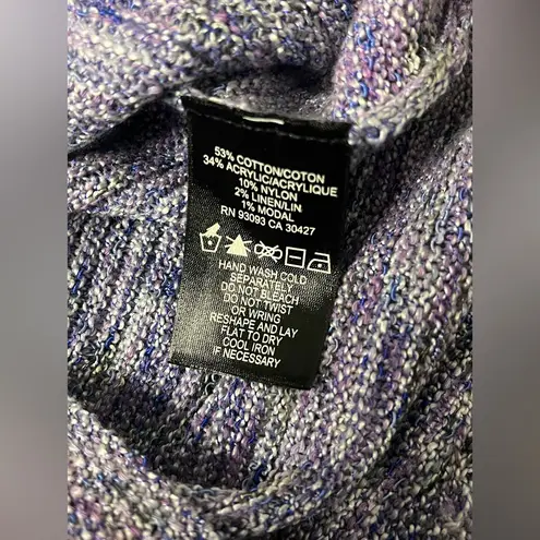 Nic+Zoe Women’s Purple Blue Long Sleeve Lightweight Sweater Top Size X-Small