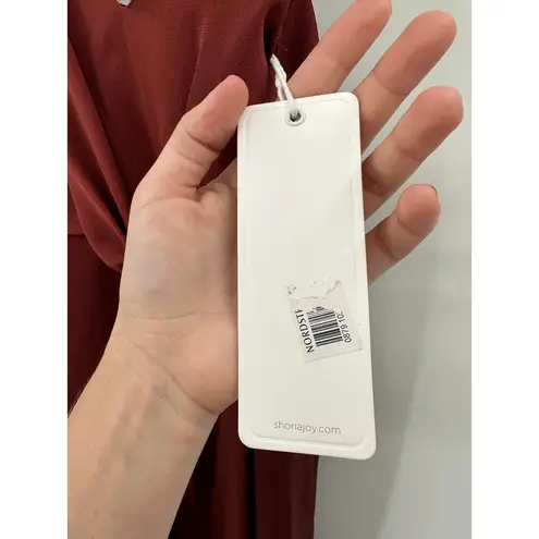 Shona joy Luxe Tie Front Cocktail Dress Sangria Red Size 4 NWT