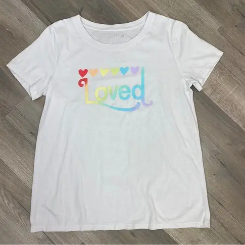 Jammies For Your Families Loved Rainbow Hearts Pajama Set Medium T