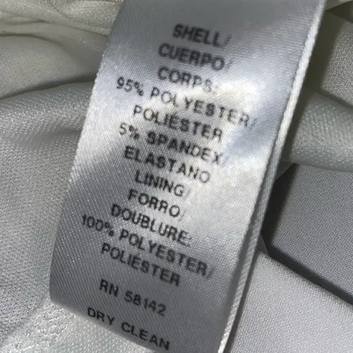 Maggy London Elodie Black & White Colorblock Midi Dress - size 16