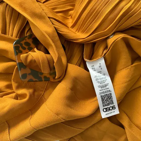 ASOS  Yellow Pleated Maxi Skirt