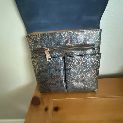 Patricia Nash Kimono Tapestry Granada Crossbody 100% Leather