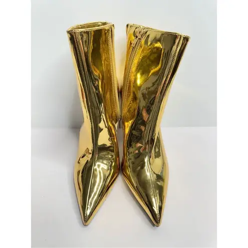 INC International Concepts Boots Size 7 Gold Pointed Toe Stiletto Heels