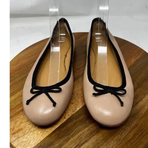 J. Crew Flats Womens Light Pink Ballerina Shoes with Bow Size 7.5