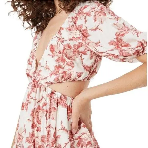Bardot NWT Dress Eden Floral Minidress Red & White Print Women’s Size Medium NEW