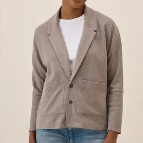 Pact Organic Cotton Relaxed Fit Airplane Blazer | Heathered Taupe Brown | M