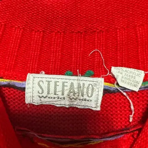 Authentic Vintage Red Sweater Dress Christmas Large/XL