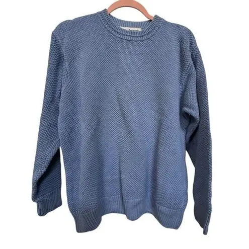 Appleseed’s Cable Knit Pullover Sweater Women’s Size XL Blue Cotton 1X Winter