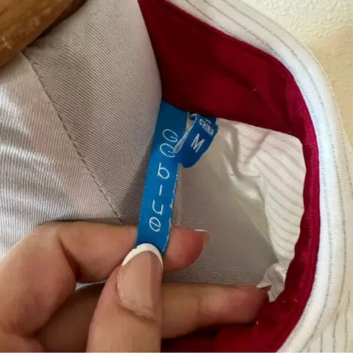 GG blue white striped grey short sleeve collared 1/4 button golf shirt M Size M