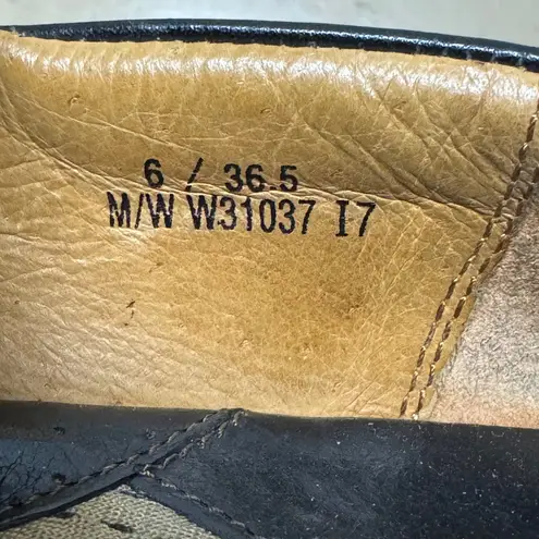 Born Black Leather Loafers Size 6 Handcrafted Comfort Slip