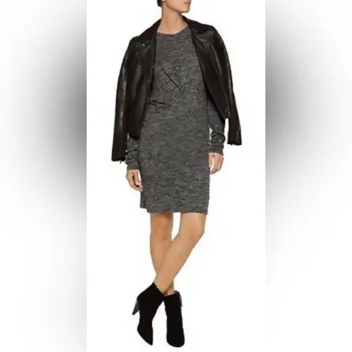 Isabel Marant NWOT Etoile Wilder Grey Long Sleeve Twist Front Jersey Dress Sz 44