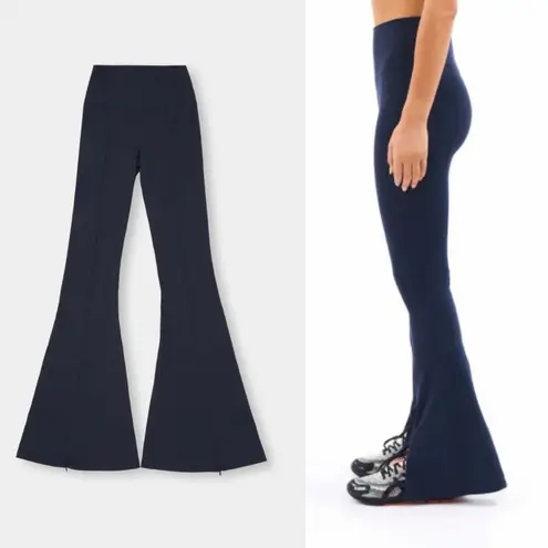 P. E. Nation Full Force Flare Pants Leggings High Rise Navy Blue Size L