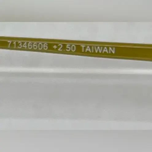 ICU Chartreuse and Black Slim Readers, 2.50 Strength, never worn.