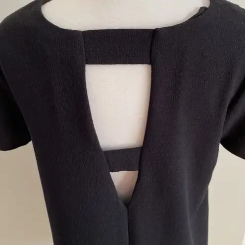 Bobeau Black Crepe Bar Back Dress Size Small