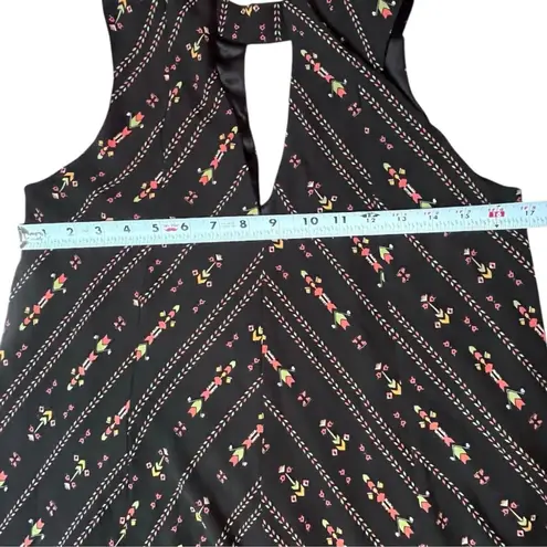 Femininity Unraveled Geometric Black Sleeveless Dress Size S Boho Chic Mod Indie