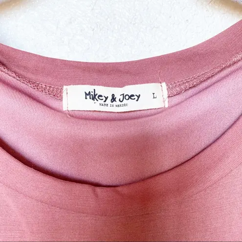 Mikey & Joey Crewneck Sleeveless Dress Mauve Size Large