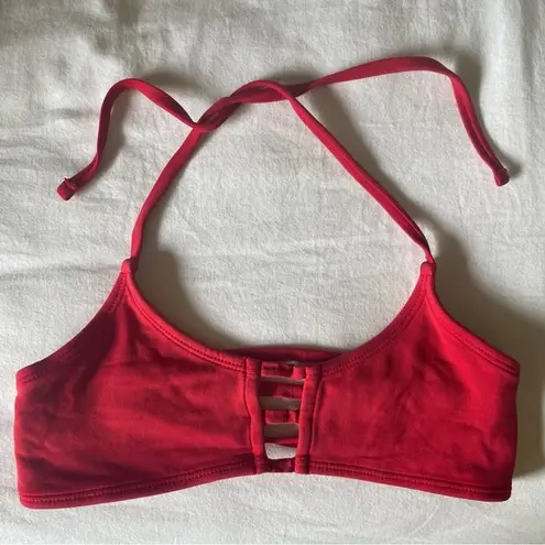 Midori Red  Bikini Top