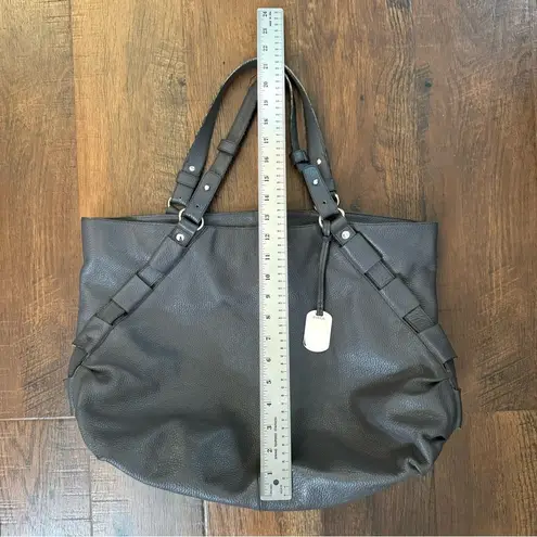 Furla grey leather tote bag