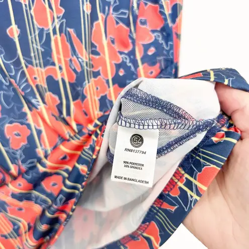 CHASE 54 SPF Blue Orange Long Sleeve Half Zip Top Sz L Size L