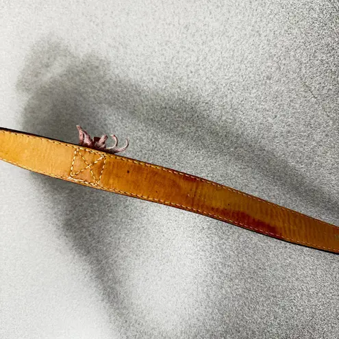 Jenny & The Boys Leather Belt Womens Medium Pink Metal Buckle Embossed Fringe