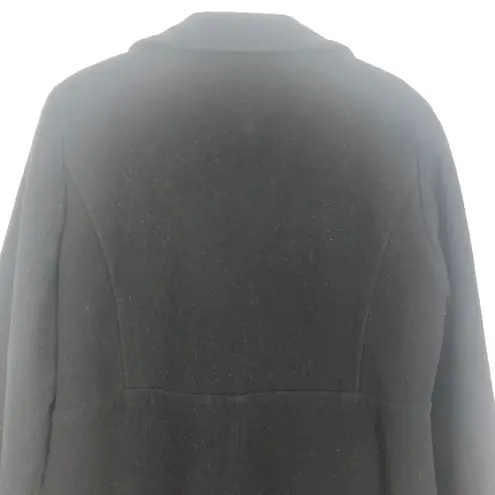 Braetan Women's Button Down Black Trench Coat Size large