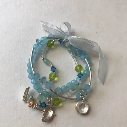 Beach Balls Stretch Bracelets Set of 3 Surfer Girl