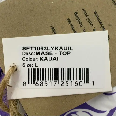 Stone Fox Swim Stone Fox Mase Tankini Swim Top In Kauai Purple White Tropical Modest Size L