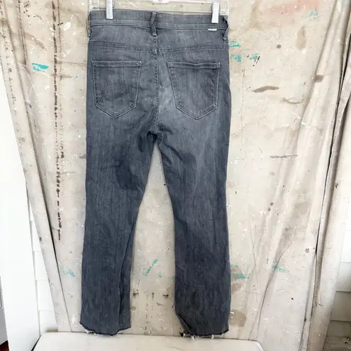 Mother the Insider Ankle Fray Jeans in Fan the Flames Gray Size 28