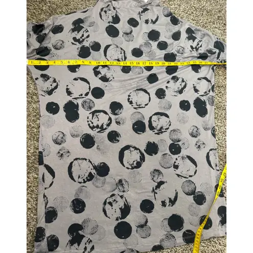 Bryn Walker Womens Polka Dot Dress Sz M Oversized Lagenlook Boho Dolman Stretchy