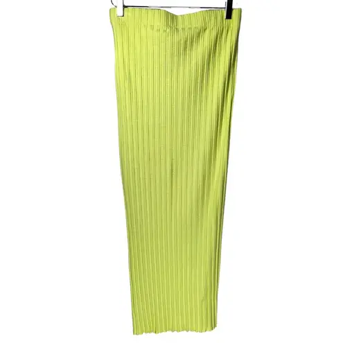 NWT Simon Miller Macu Maxi Ribbed Skirt with Slit in Swing Yellow Size M