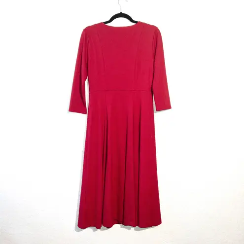 Maeve x Anthropologie Red Jocelyn Midi Dress Size Small
