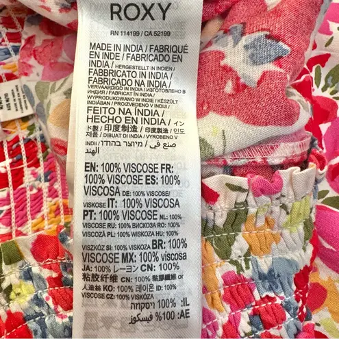 Roxy NWT  Multicolor Floral Travel Rhythm Side Slit Wide Leg Flowy Pants
