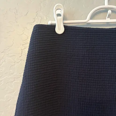 Waverly Grey Anthropologie Lena navy blue overlapping mini skirt size 4