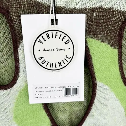 House Of Sunny Land Cruise Hockney Midi Dress Size 10 NWT Brown