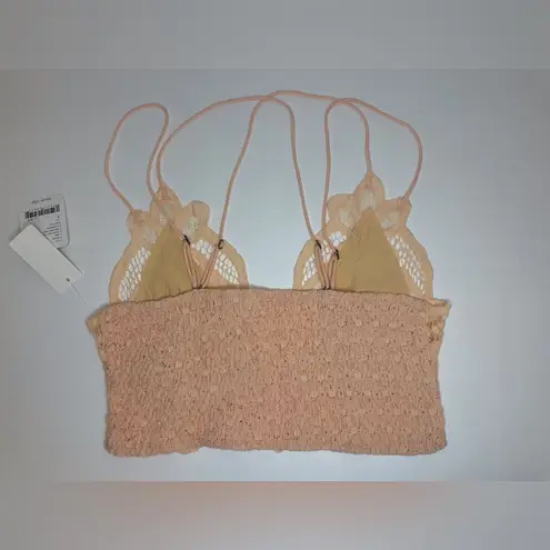 Intimately Free People NWT Adella Bralette in Electric Nectar Lace Bra Size S Tan