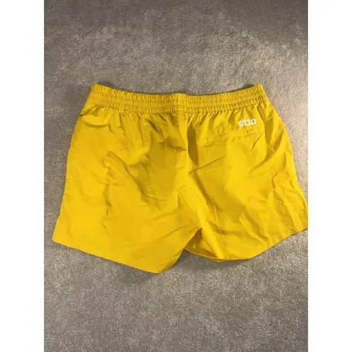 womens stio nylon shorts xl yellow pockets Drawstring