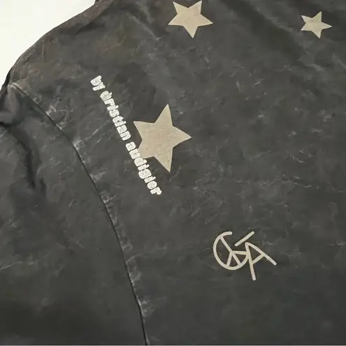 C Bar A Lovestock Ranch by Christian Audigier XXL Stars Mushroom Psychedelic Tee Black