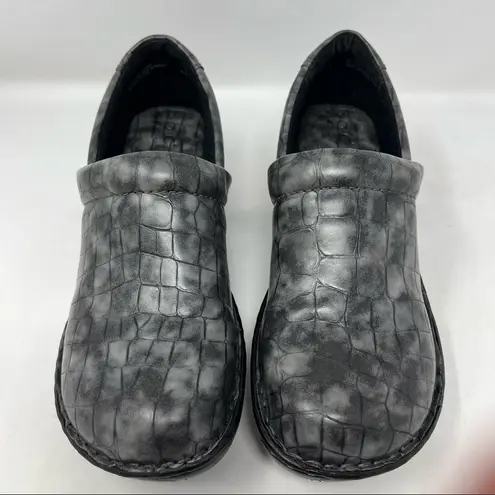 Born concept B.O.C.  Peggy Faux Vegan Leather Croc Embossed Comfort Clog