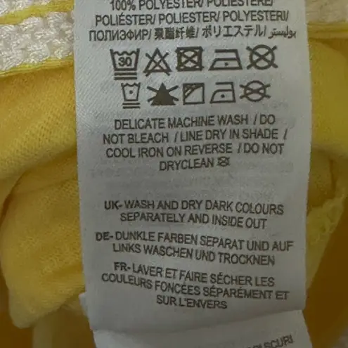 Boden USA Boden Dress Tunic Women's Size 14R Yellow Embroidered Beach Resort Wear Comfort