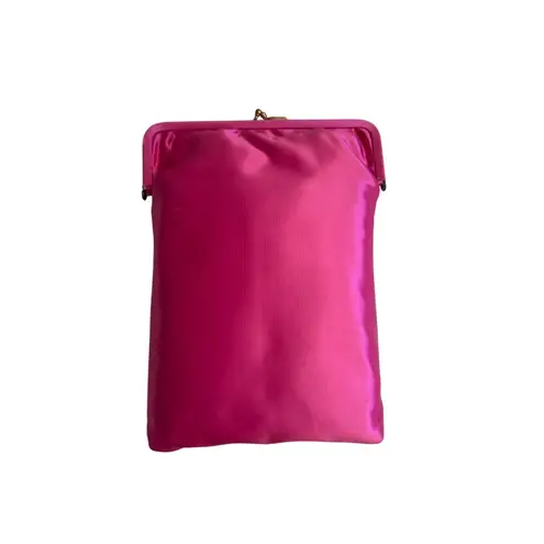 VINTAGE Pink Elephants Champagne Handpainted Satin Kisslock Liquor Purse Handbag