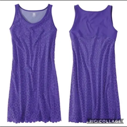 Title Nine ✨ Nimblene Illusion Eyelet Purple Blue Tank Sz Medium Dress✨